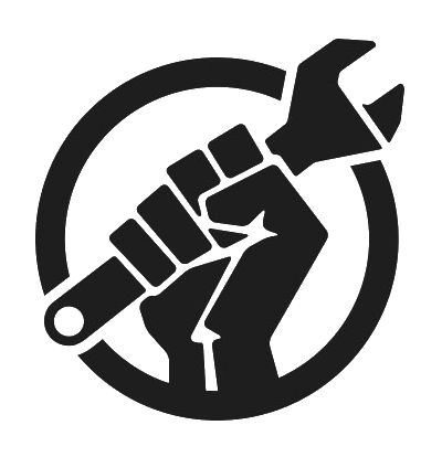 ifixit repair logo. Hand holding a wrench